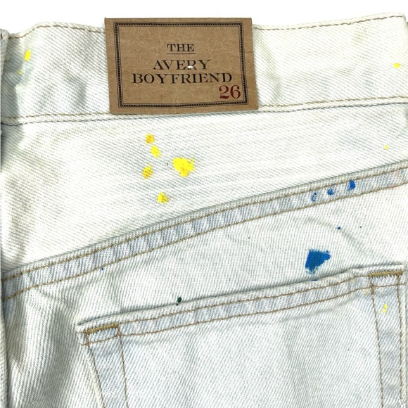 Polo Ralph Lauren Avery Boyfriend White Paint Splatter Jeans - Picture 10 of 10